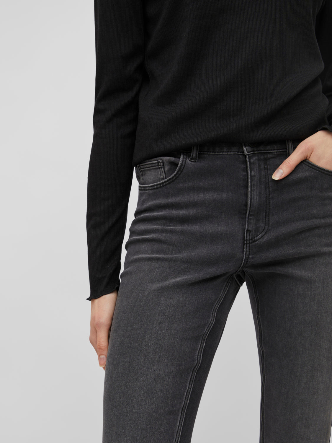 VISARAH Jeans - Dark Grey Denim